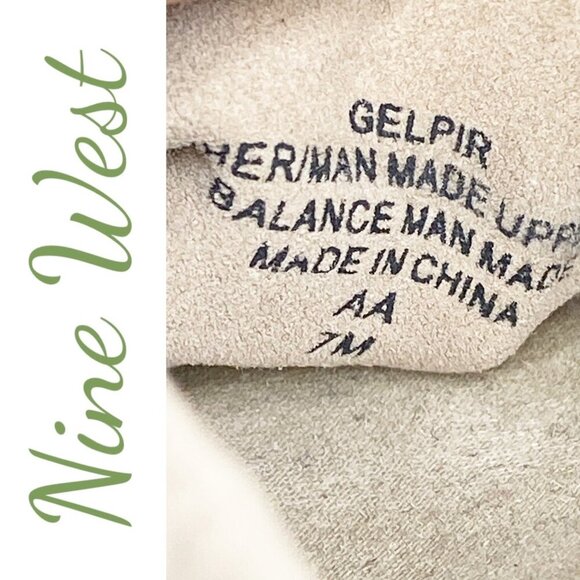 NINE WEST GELPIR SUEDE OPEN TOE CORK WEDGE SANDAL BEIGE NEUTRAL, SIZE 7 - Picture 8 of 9